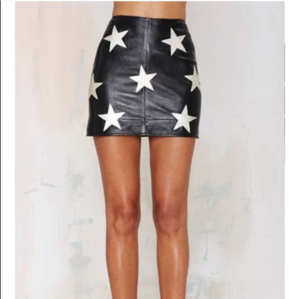 After Party Patch Perfect Leather Skirt L